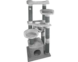 Jack And Vanilla Krabmeubel - 60x50x160cm - Krabpaal Merlin - Kattenmeubel - Krabpaal - Krabpaal voor grote katten - Grijs