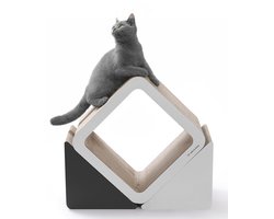 Jake and Jacky Krabkarton voor Katten - Krabpaal Karton - Krabplank - Krabmand - Krabmeubel - Kartonnen Krabmat - Kattenmand - Kattenbed