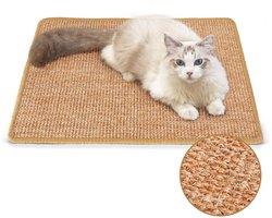 JeiibrZui Krabmat Voor Katten - Natuurlijk Sisal - Milieuvriendelijk Duurzaam Materiaal Antislip Ontwerp - 1 - Voor Bankbescherming Gember