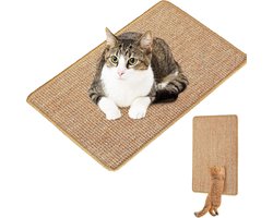 JeiibrZui Sisalmat Kattenkrabpaal 40x60 cm - Horizontale Anti-Slip Krabton - Duurzaam En Stijlvol Voor Huisdieren