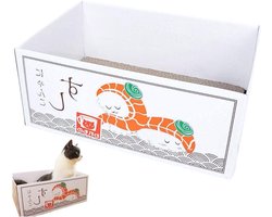 Kartonnen Krabbox - Kattenhuis Krabkussen - Spelen en Rusten - Golfpapier Materiaal - 37x25x16 cm - Stijl1