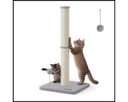 Kat Krabpaal - Krabkolom 85 cm - Sisal Krabpaal voor Kittens en Volwassen Katten - Stevig en Duurzaam - Inclusief Speelbal