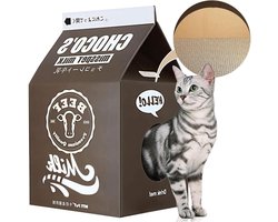Kat krabpaal - ScratchMe doos huis Scratcher karton kat appartement melkdoos vorm krabben huisbed zwart