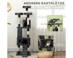 Katentoren XXL – Krabpaal – Kattenhuis – Klimmeubel – Katmeubel – Extra Groot 50x50x170 cm – Stevige Constructie & Ruimtelijk Design