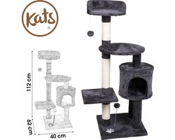 Kats - Katten Krabpaal Donkergrijs 40x62x112cm