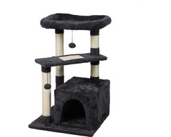 Kats - kattenboom met schuilplaats, kussen en krabpaal - H79cm - Inclusief meerdere ingebouwde speeltjes