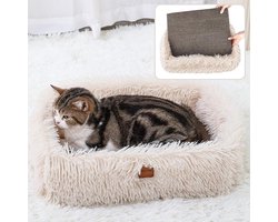 Kattekrabkrat Ligbox met Afneembare Golfkarton Bodemplaat - Rechthoekige Krabkrat voor Meubelbescherming