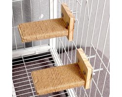 Katten Klim Stappen - Krabtrap Sisal - Kattenkooi Inrichting - Dubbele Sisal Treden - 7.6 x 2.5 x 20.3 cm