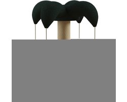 Katten Klimboom - Krabpaal Huis - Spelen Krabben - Natuurlijk Hout - 29x29x50 cm