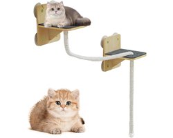 Katten Klimplanken - Kattenmeubilair Krabpaal - Binnenruimte Benutten - Ruimtebesparend Verticaal Ontwerp - 275 x 254 x 109 cm - Meerkleurig