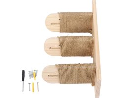Wandmeubel: Katten Klimplanken - Wandmeubel Kat - Actieve Katten - Stevig Pijn Hout - 41 x 10 x 8 cm