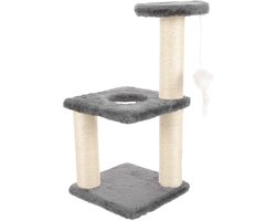 Katten Klimstandaard - Krabpaal Speelgoed - Binnenkatten Stimuleren - Anti-slip Basis - 40x40x40cm - Lichtgrijs