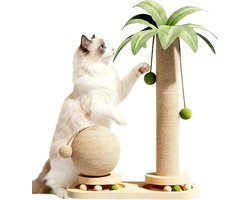 Krabpaal: Katten Klimtoren - Krabpaal Speelgoed - Binnen Spelen - Appartement Vriendelijk - 40.7 x 24.4 x 18.4 cm - Enkele Attribuut