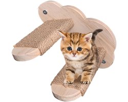 Wandmeubel: Katten Klimtrappen - Wandmeubel Kat - Katten Activeren - Krabvriendelijk Sisal - 24x20x10cm - Niet gespecificeerd