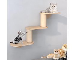 Katten Klimwand - Kattenmeubel Krabpaal - Verticaal Spelen - Ruimtebesparend Ontwerp - 1x1x1 cm - Natuurlijk