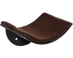 Wandmeubel: Katten Klimwand – Wandplank met Zachte Ligpad & Kattenmeubel tot 4,5 kg – Bruin