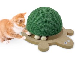 Katten Krabbal - Krab speelgoed - Interactieve training - Met rollenbaan - 30x24x14 cm - Groen