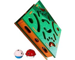 Krabpaal: Katten Krabbox - Krabmeubel Speelgoed - Meubelbescherming Spel - Modulair Ontwerp - 40x40x3 cm - Groen