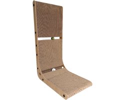 Katten Krabkarton - Krabmeubel Huisdier - Katten Gedrag - Duurzaam Golfkarton - 40x14x26.5 cm - Meerkleurig