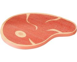 Katten Krabonderlegger - Krabmat Huisdier - Meubelbescherming Kat - Steak Vorm Design - 40 x 25 x 20 cm - Meerkleurig