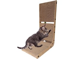 Katten Krabpaal Karton - Krabplank Kattenmat - Katten Bezig Houden - Multifunctioneel Speelgoed - 39 x 26 x 60 cm
