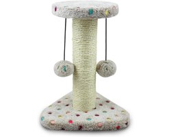 Katten Krabpaal - Klimmeubel Speelgoed - Krabben Spelen Rusten - Interactieve Bal - 20x22x28cm - Bruin