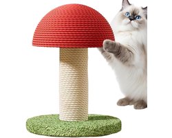 Krabpaal: Katten Krabpaal - Krabmeubel Paddenstoel - Krabben en Spelen - Charmant Paddenstoel Design - 30 x 18 x 20 cm