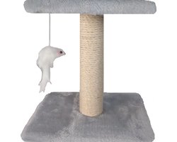 Krabpaal: Katten Krabpaal - Krabpaal - 25cm hoog - grijs