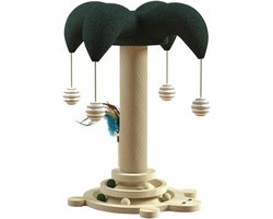 Katten Krabpaal - Sisal Krabpaal - Spelen en Ontspannen - Draaibare Speelbal - 33x31x17 cm