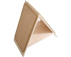Krabplank: Katten Krabplank - Krabmat Hout - Nagels Verzorgen - Vervangbare Sisal - 30x45x59 cm - Bruin