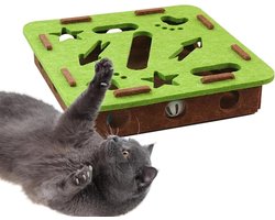 Katten Krabplank - Krabton Speelgoed - Krabgedrag Sturen - Geïntegreerde Bal - 38 x 38 x 1.5 cm - Groen