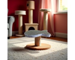 Katten Krabplank - Krasbord Karton - Katten Gedrag - Premium Krastextuur - 28 x 15 x 2.5 cm - Grijs