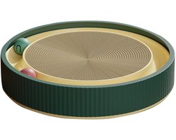 Katten Krabspeler - Interactief Speelgoed - Meubelbescherming - Duurzaam Golfkarton - 40x40x7 cm - Groen