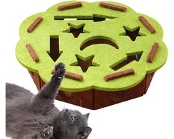 Katten Nagelvijl Box - Krabplank Klauwverzorging - Meubels Beschermen - Interactieve Stimulatie - 38 x 38 x 1.5 cm - Groen