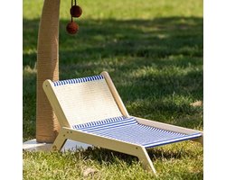Krabpaal: Katten Strandstoel - Katten Lounger - Ontspannen Zonnen - Geïntegreerde Krabpaal - 59 x 11 x 7 cm - Houtkleur