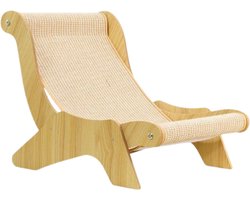 Kattenbed Hout & Sisal - Medium - Kattenstoel/Kattenkrabstoel/Krabpaal/Kattenhangmat