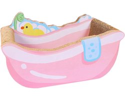 Krabplank: Kattenbed met krabplank - Huisdier nest - Spelen en rusten - Geïntegreerd golfpapier - 45 x 27 x 24 cm