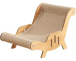 Krabplank: Kattenbed met Krabplank - Krabkussen Ligstoel - Spelen en Rusten - 2-in-1 Design - 53 x 31 x 32 cm