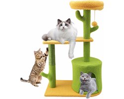 Kattenboom Cactus met Krabpaal en Uitzichtplatform 80 cm Groen