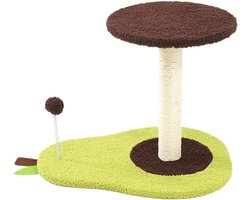 Kattenboom Huisjes - Krabpaal Toren - Katten Spelen - Avocado Ontwerp - 49x35x38cm - Groen