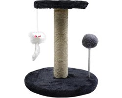 Krabpaal: Kattenboom - Kattenhuis Krabpaal - Spelen en Rusten - Anti-Tip Design - 26 x 26 x 28 cm - Meerkleurig
