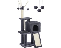 Kattenboom Krabpaal voor Huiskatten en Kittens - Lichtgrijs - PCT143G01