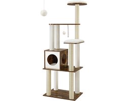 Krabpaal: Kattenboom – Met afneembare kussens – Vintage bruin