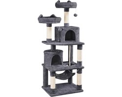 Kattenboom met huisjes en hangmat - Stabiele klimboom voor katten