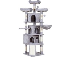 Kattenboom met Meerdere Niveaus - Krabpaal en Ligplaatsen - Duurzaam Hout - Kattenappartement voor Speel- en Rustplezier
