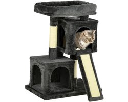 Kattenboom met sisalpalen en krabplank - Donkergrijs 59 x 39 x 83 cm