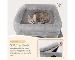 Kattenboom voor 2-4 katten met grote kattenhuizen en krabpaal - Hoogte 167 cm