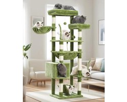 Kattenboom voor grote katten met platforms, manden en speelgoed - 160 cm hoog
