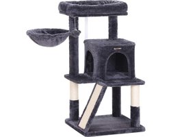 Kattenhuis - Kattenmand - Fluweel - Donkergrijs - 48x48x96