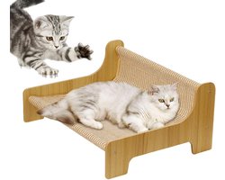 Krabplank: Kattenkrab Lounge - Krabbed Krabmat - Spelen en Rusten - 2-in-1 Ontwerp - 58x26x9 cm - Niet gespecificeerd